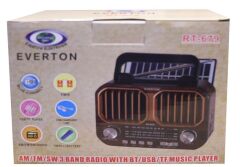 Everton RT-679 Solar Güneş Panelli Nostaljik Bluetooth/USB/SD/FM-AM-SW 3 Bantlı Şarjlı Radyo