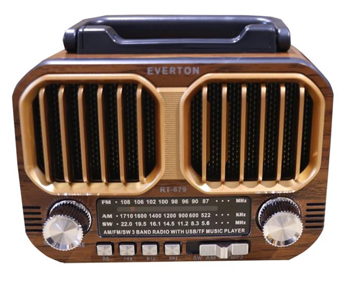 Everton RT-679 Solar Güneş Panelli Nostaljik Bluetooth/USB/SD/FM-AM-SW 3 Bantlı Şarjlı Radyo