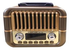Everton RT-722 Nostaljik Tasarımlı Dijital Göstergeli Bluetooth USB/SD/FM Destekli Şarjlı Radyo