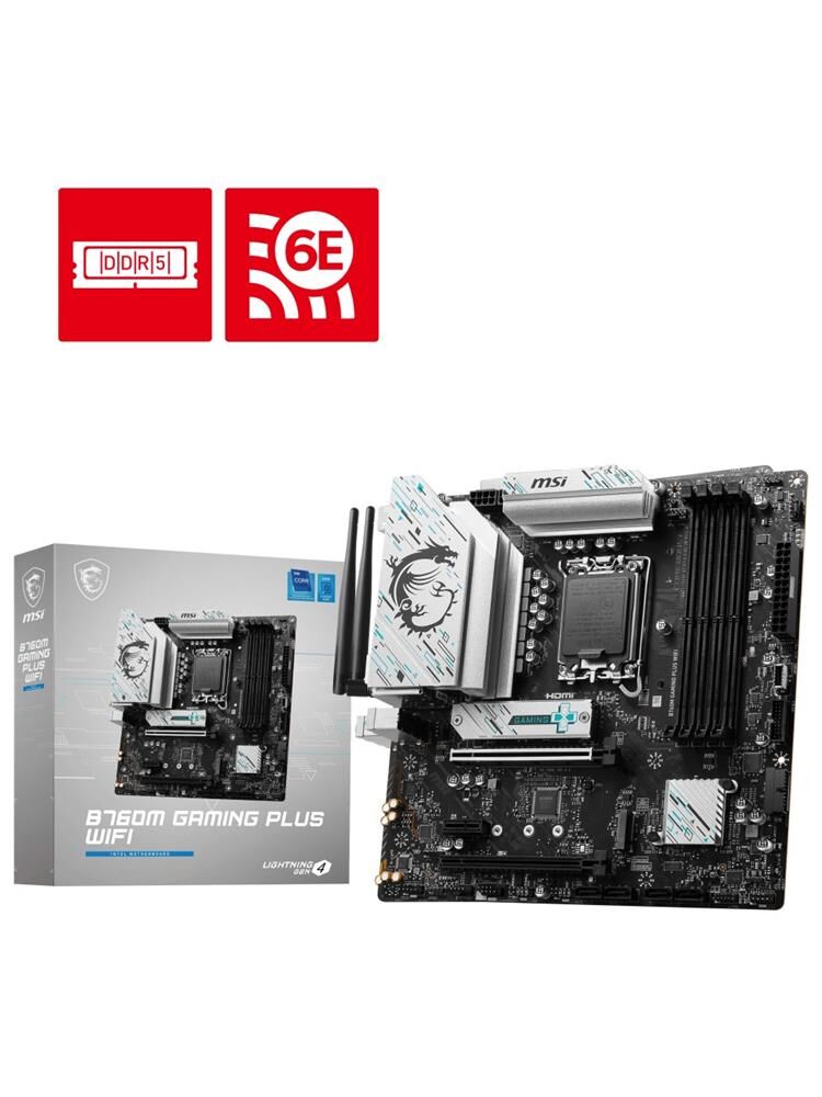 MSI PRO B760 GAMING PLUS WIFI Intel B760 Soket 1700 DDR5 6800MHz(OC) ATX Anakart