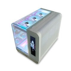 QUADRO QX100 EAGLE Gaming Kasa Pencereli Led Ekran Beyaz 9xRGB FAN