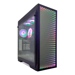 Quadro QT100 TITAN Mid-Tower Oyuncu Kasası 4x120mm RGB Fanlı Pencereli Yan Panel