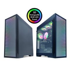 QUADRO QT100 TITAN Gaming Kasa Pencereli 3D 4xRGB FAN
