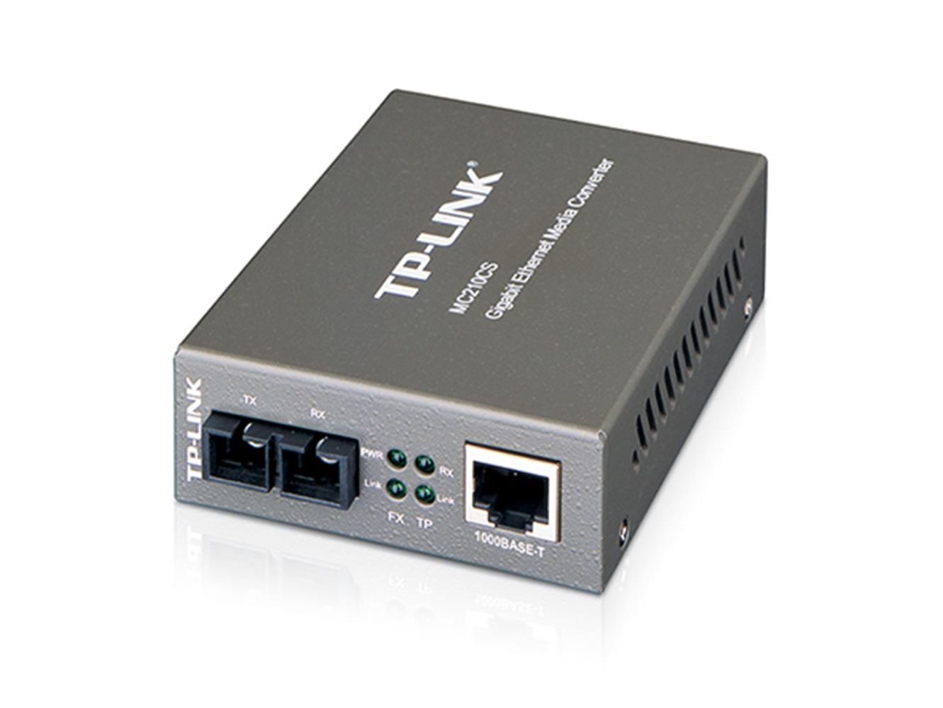 Omada TP‑Link MC210CS Gigabit Single‑Mode SC Fiber–RJ45 Media Converter 1 Gbps, 1310 nm, 20 km, Harici Adaptör