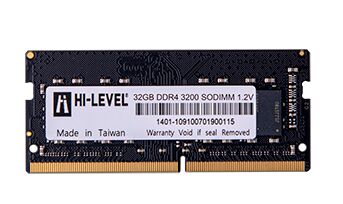 Hi-Level 32GB 3200MHz DDR4 CL22 SODIMM 1.2V Notebook Bellek (HLV-SOPC25600D4/32G)