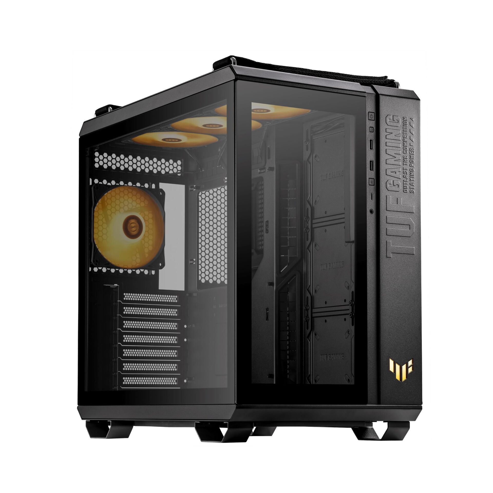 Asus TUF GAMING GT502 PLUS Siyah Panaromik Temperli Cam ATX Mid Tower Fanlı Kasa