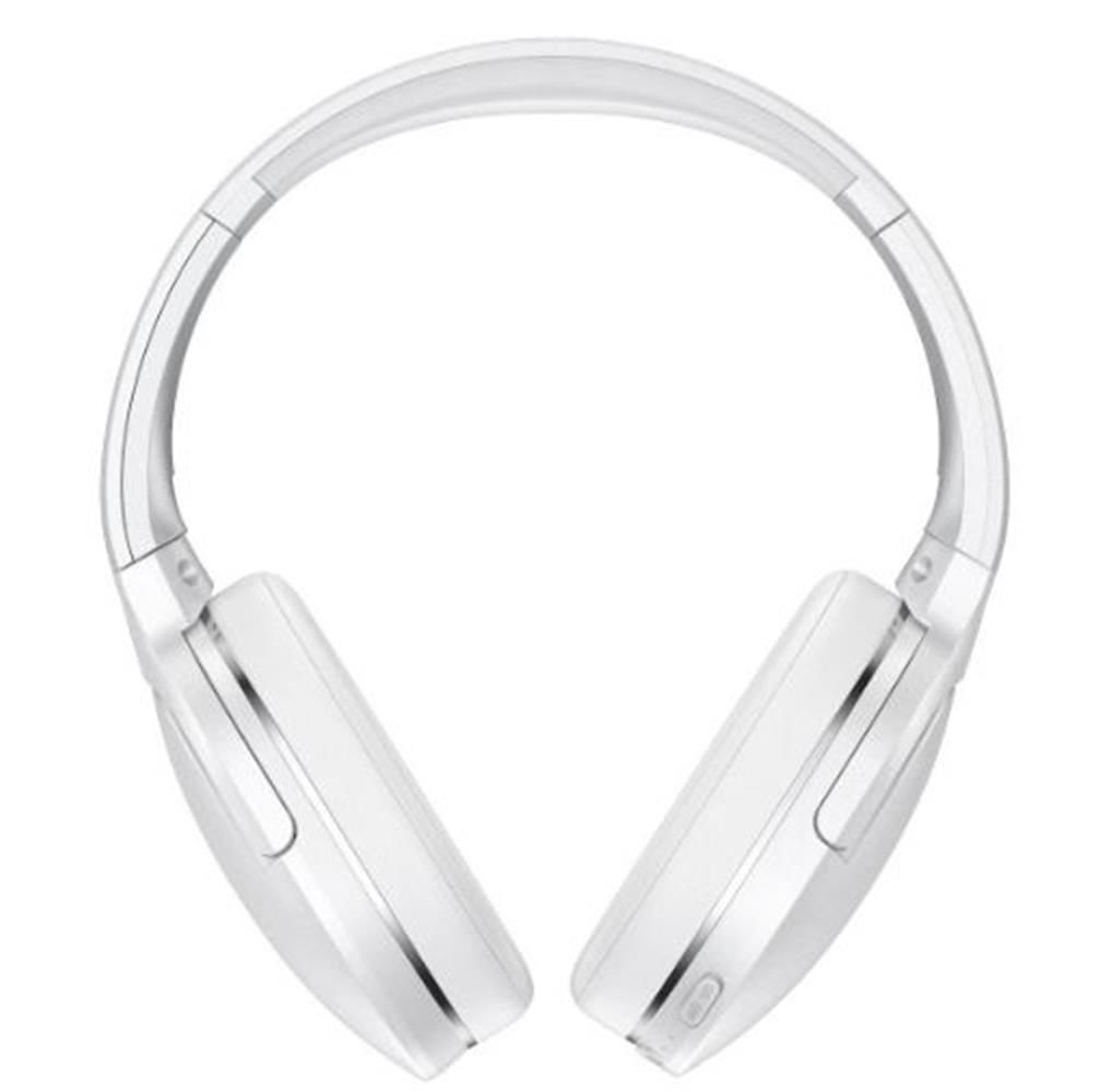 Baseus D02 Pro NGTD010302 Kulak Üstü Bluetooth Kablosuz Kulaklık 40mm Full Range Audio Unit Mikrofonlu, Katlanabilir Tasarım Beyaz