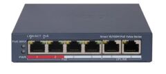 Hikvision DS-3E1106P-EI-M 6-Port 10/100 Mbps Akıllı Yönetilemez Switch (4 Port PoE, 2 Port Uplink, 35W)