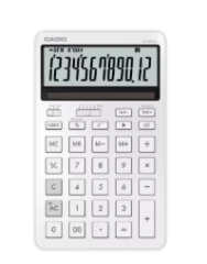 Casio JW-200DQ-WE 12 Haneli İpeksi Beyaz Masaüstü Hesap Makinesi