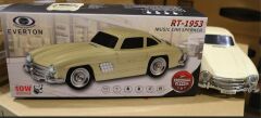 Everton RT-1953 Bej Nostaljik Araba Tasarımlı Bluetooth/FM/USB/TF/AUX Taşınabilir Şarjlı Radyo