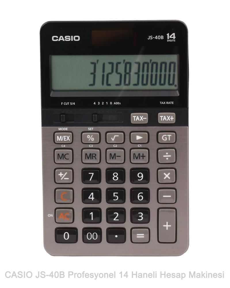 Casio JS-40B Profesyonel 14 Hane Masaüstü Hesap Makinesi