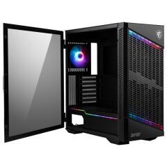 MSI MPG VELOX 100P AIRFLOW USB 3.2 Gen 1 Type‑A (2×), Gen 2×2 Type‑C (1×) 4×120 mm Fanlı ARGB Mid‑Tower ATX / E‑ATX / mATX / Mini‑ITX Siyah Kasa