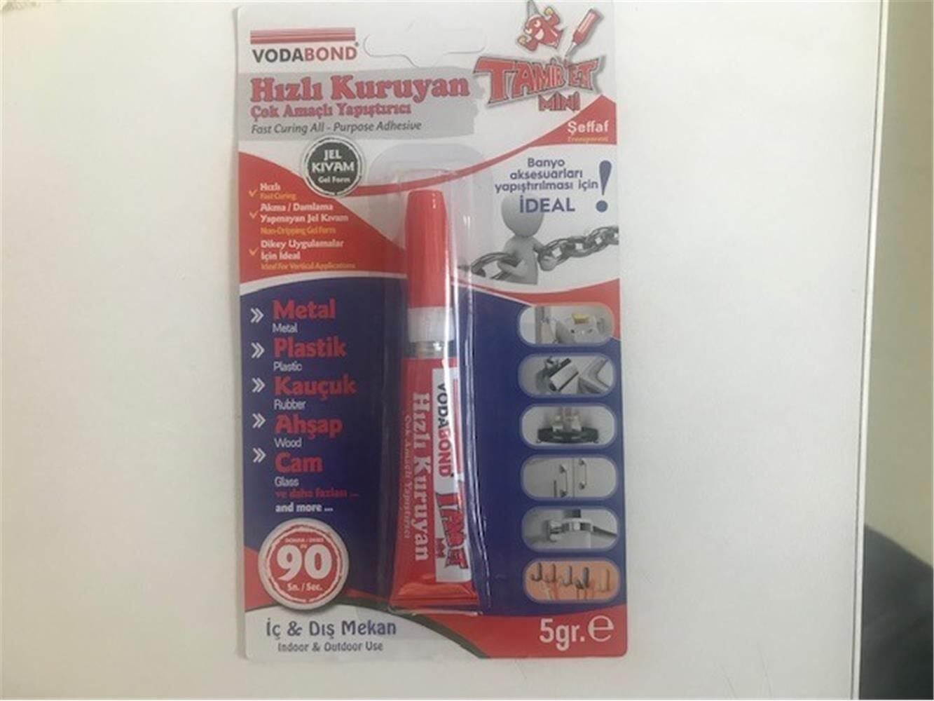 Vodobond Tamir Et Çok Amaçlı Hızlı Yapıştırıcı 5 gr - Siyanoakrilat Bazlı