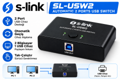 S-link SL-USW2 AUTOMATIC 2 PORTS USB SWITCH