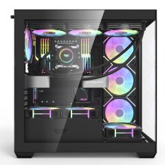 darkFlash DS900-B 650W 80+ Power Supply 4-12cm ARGB  Fan Siyah Kasa