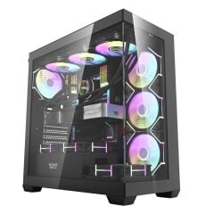 darkFlash DS900-B 650W 80+ Power Supply 4-12cm ARGB  Fan Siyah Kasa