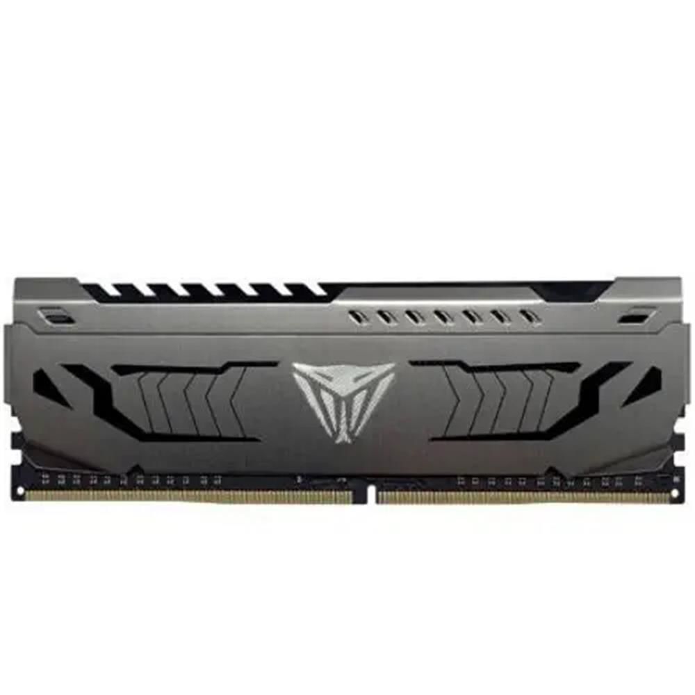 Patriot Viper Steel 8GB (1x8GB) DDR4‑3200MHz PC4‑25600 CL16 1.35V 288‑Pin NON‑ECC Unbuffered XMP 2.0 Gunmetal Grey Oturaklı Gaming Bellek (PVS48G320C6)