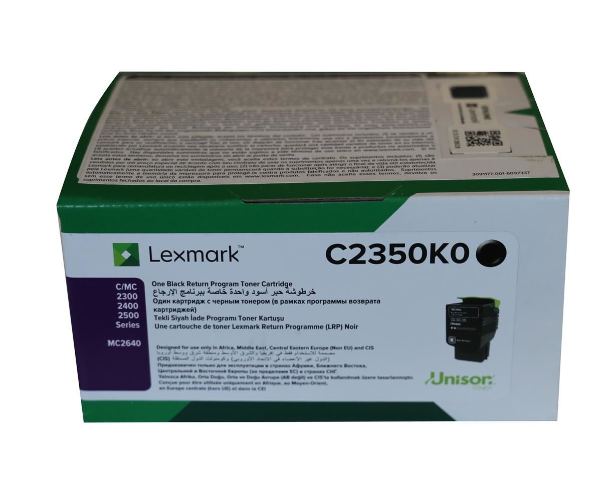 Lexmark C2350K0 Black Siyah Toner - C2325, C2425, C2535, MC2325, MC2425, MC2535, MC2640 1.000 Sayfa