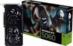 Gainward GeForce RTX 5060 Ghost 8 GB GDDR7 128 Bit PCI‑Express 5.0 Dual‑Fan RGB Gaming Ekran Kartı – NVIDIA Blackwell, Boost 2497 MHz, Bant Genişliği 448 GB/s, DLSS 4 & Ray Tracing 4. Nesil