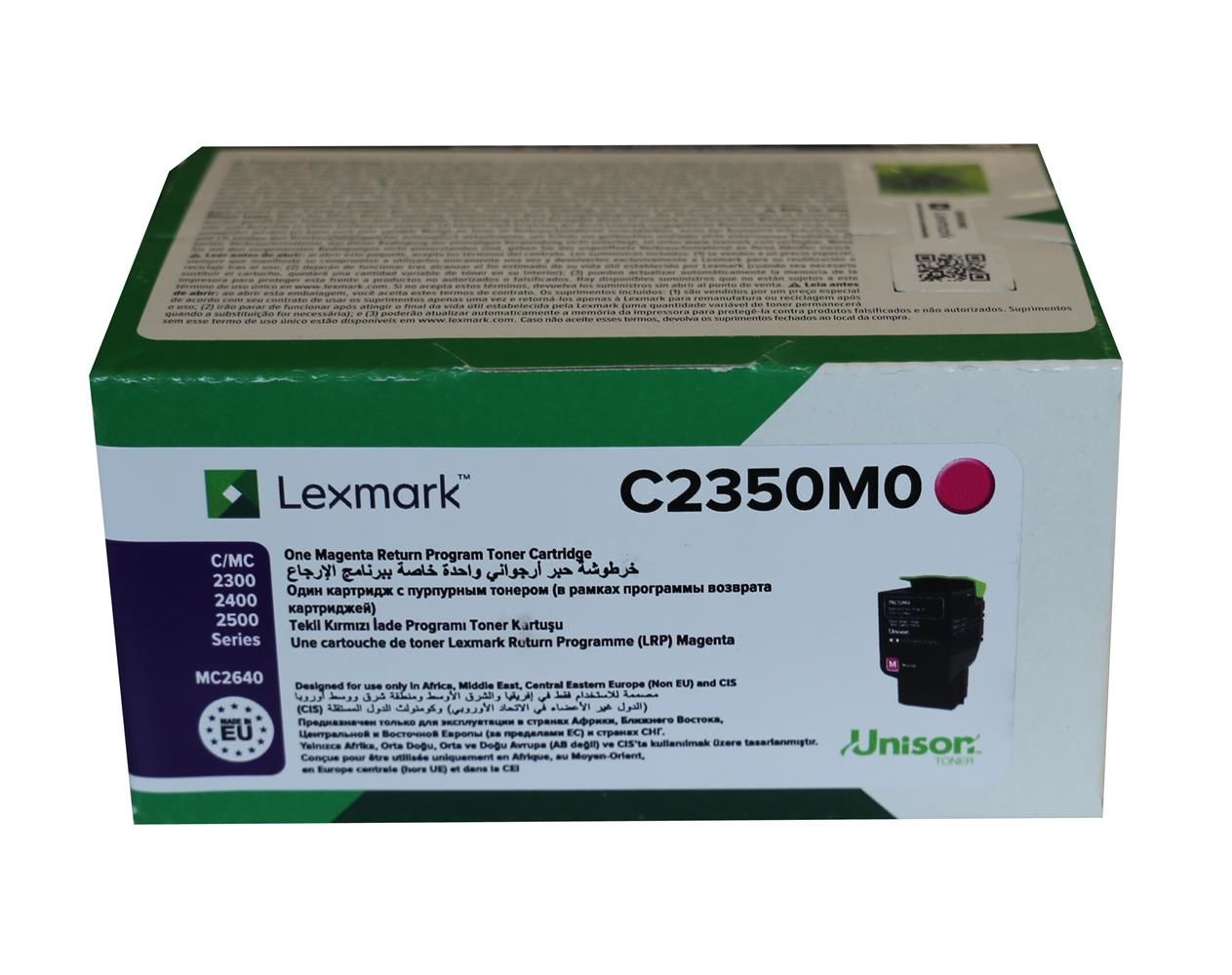 Lexmark C2350M0 1.000 Sayfa Magenta Kırmızı Toner - C2325, C2425, C2535, MC2325, MC2425, MC2535, MC2640