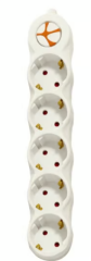 Tunçmatik PowerStrip5 TSK19062 3 Metre IEC 66884-1:2022 Standartlı FR Alev Almaz Anahtarlı 5'li Grup Priz