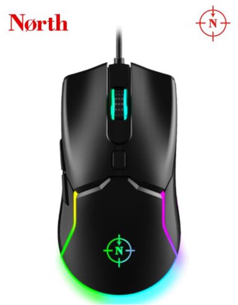 North Air Black RGB Kablolu Profesyonel Gaming Mouse