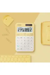 Casio MS-20YC-LY 12 Hane Pastel  Sarı Krem Masa Üstü Hesap Makinesi