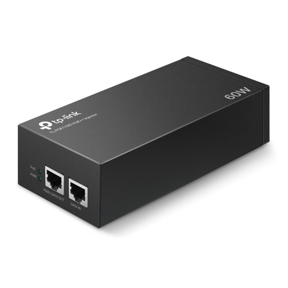 Omada TP‑Link TL‑POE170S PoE++ Injector 2×Gigabit IEEE 802.3af/at/bt (Type 3) 60 W Metal Kasa