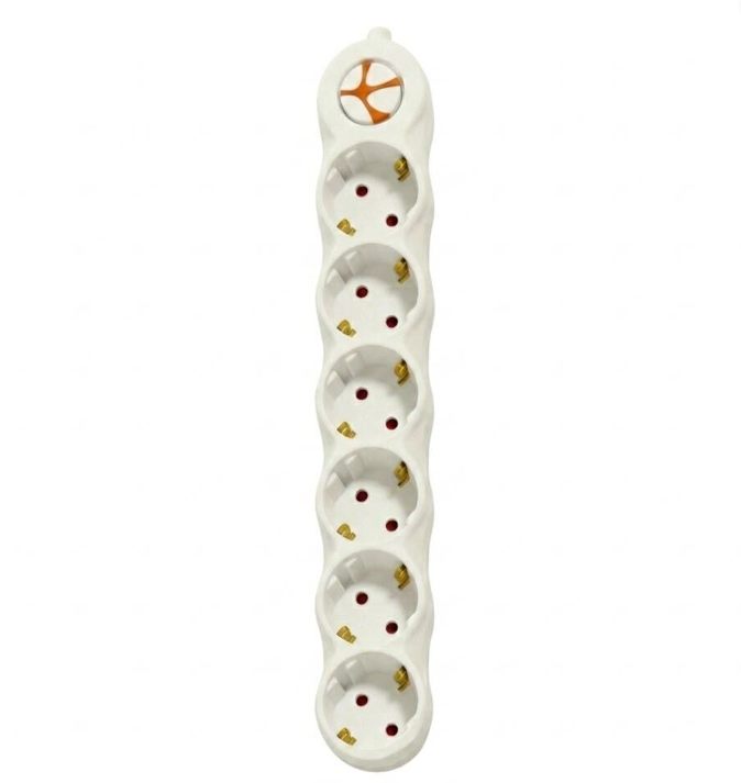 Tunçmatik PowerStrip6 TSK19063 3 Metre IEC 66884-1:2022 Standartlı FR Alev Almaz Anahtarlı 6'lı Grup Priz