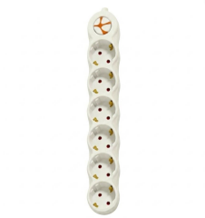 Tunçmatik PowerStrip6 TSK19063 3 Metre IEC 66884-1:2022 Standartlı FR Alev Almaz Anahtarlı 6'lı Grup Priz