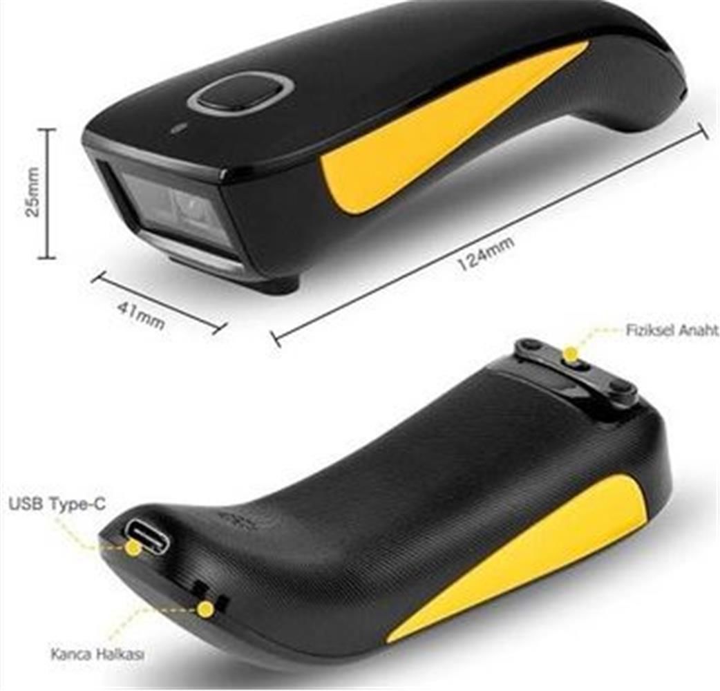 Tiger Perkon BS92 2D Karekod Bluetooth + 2.4 GHz Kablosuz Barkod Okuyucu