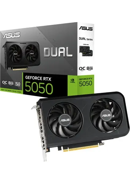 8 GB ASUS DUAL-RTX5050-O8G RTX 5050 GDDR6 128bit OC HDMI 3xDP Ekran Kartı