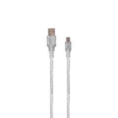 S-link SL-UK53 Usb2.0 3m Şeffaf Usb AM-Mini 5pin Kablo