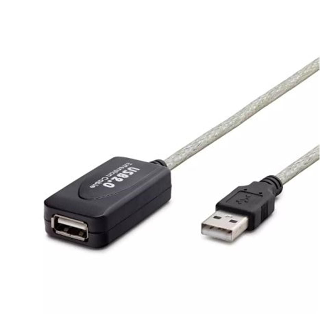 Hadron HDX7514 USB 2.0 Erkek - USB Dişi (Type-A) Uzatma Kablosu - 5 Metre - Gümüş
