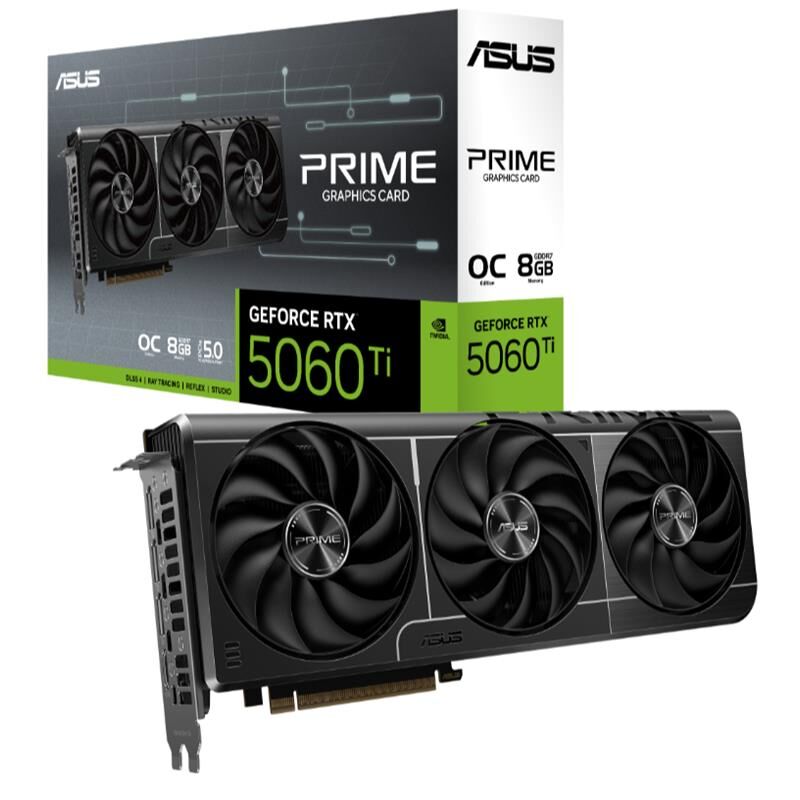 ASUS GeForce RTX 5060 Ti PRIME OC Edition 8GB GDDR7 128-Bit DLSS 4 Ekran Kartı