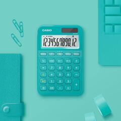 Casio MS-20YC-TU 12 Hane Turkuaz Masa Üstü Hesap Makinesi