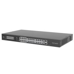 UNV 24Port 10/100 PoE+1G Ethernet+ 1xCombo PoE Yönetilemez NSW2020-24T1GT1GC-POE-IN