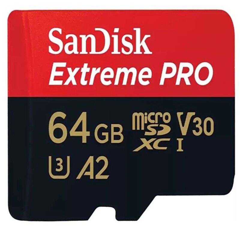 SanDisk Extreme Pro 64GB MicroSDXC UHS-I U3 V30 A2 200MB/s Hafıza Kartı SDSQXCU-064G-GN6MA