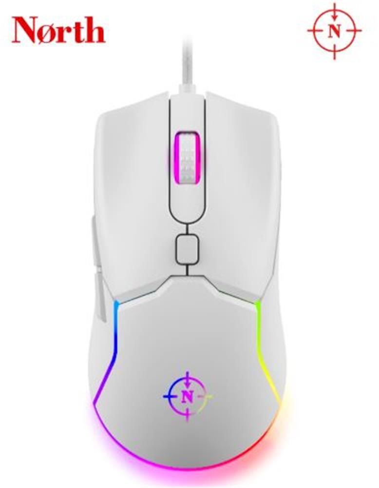 North Air White RGB Kablolu Profesyonel Gaming Mouse