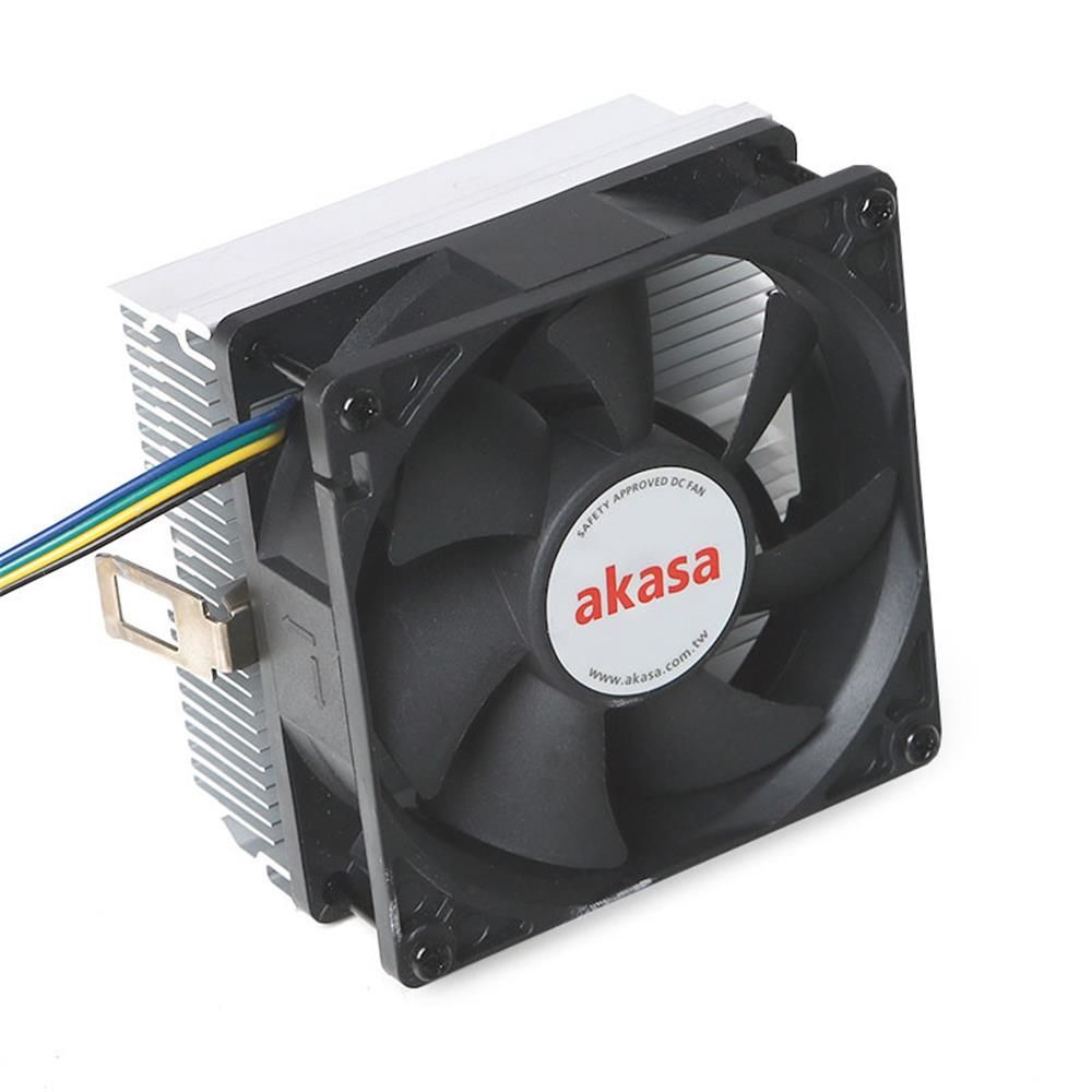 Akasa AK‑CC1107EP01 8 cm PWM Fan 600–3000 RPM 258 g Aluminium Heatsink AMD AM2/AM2+/AM3/AM3+/AM4/FM1/FM2/FM2+ 95W TDP İşlemci Soğutucu