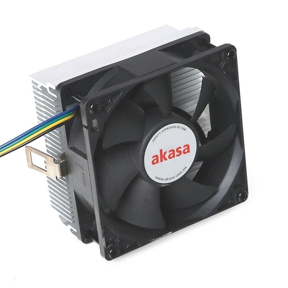 Akasa AK‑CC1107EP01 8 cm PWM Fan 600–3000 RPM 258 g Aluminium Heatsink AMD AM2/AM2+/AM3/AM3+/AM4/FM1/FM2/FM2+ 95W TDP İşlemci Soğutucu