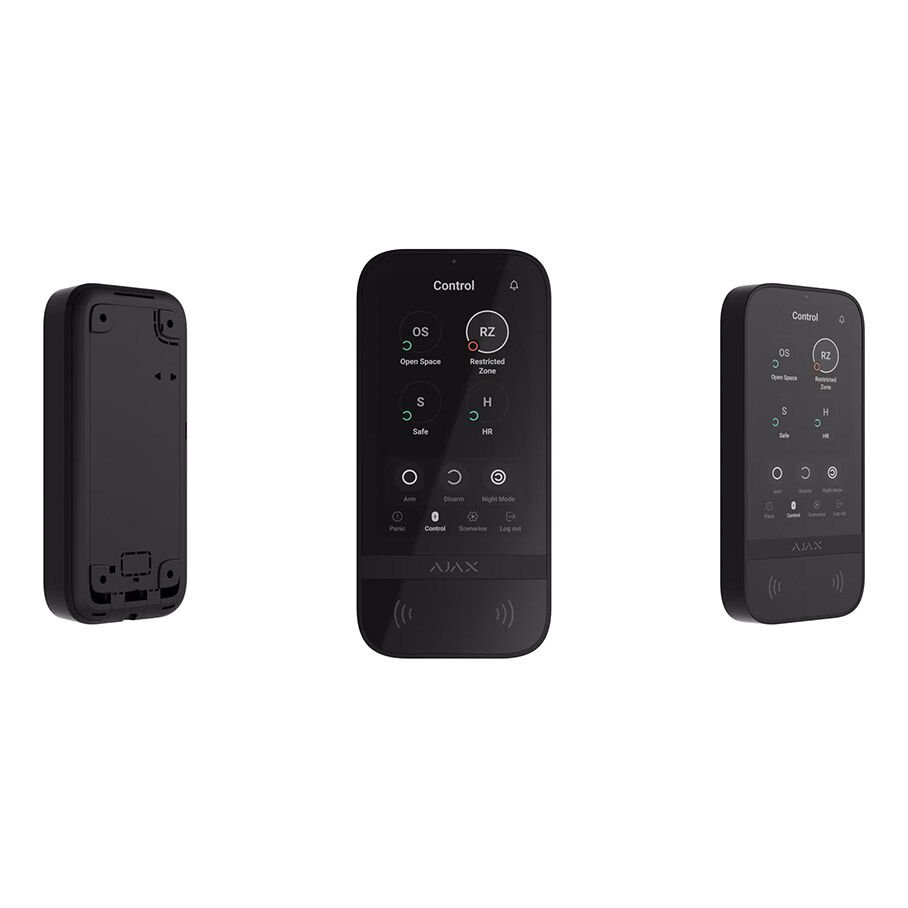 AJAX KeyPad TouchScreen Siyah Akıllı Alarm Kontrol Paneli