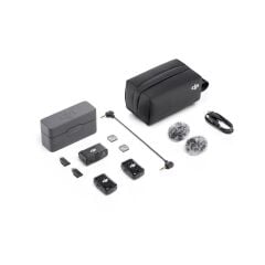 DJI Mic 2 2TX‑1RX Charging Case Kablosuz Mikrofon Sistemi – 32‑bit Float, Akıllı Gürültü Azaltma, OLED Ekran, Lightning/USB‑C Konnektör, Resmî Distribütör Garantili