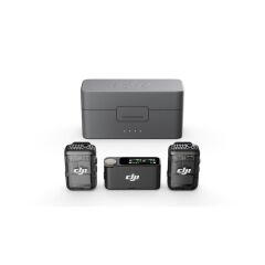 DJI Mic 2 2TX‑1RX Charging Case Kablosuz Mikrofon Sistemi – 32‑bit Float, Akıllı Gürültü Azaltma, OLED Ekran, Lightning/USB‑C Konnektör, Resmî Distribütör Garantili