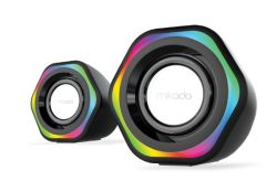 Mikado MD-178 2.0 3W Beyaz RGB Aydınlatmalı USB + 3.5mm 5V Speaker Hoparlör