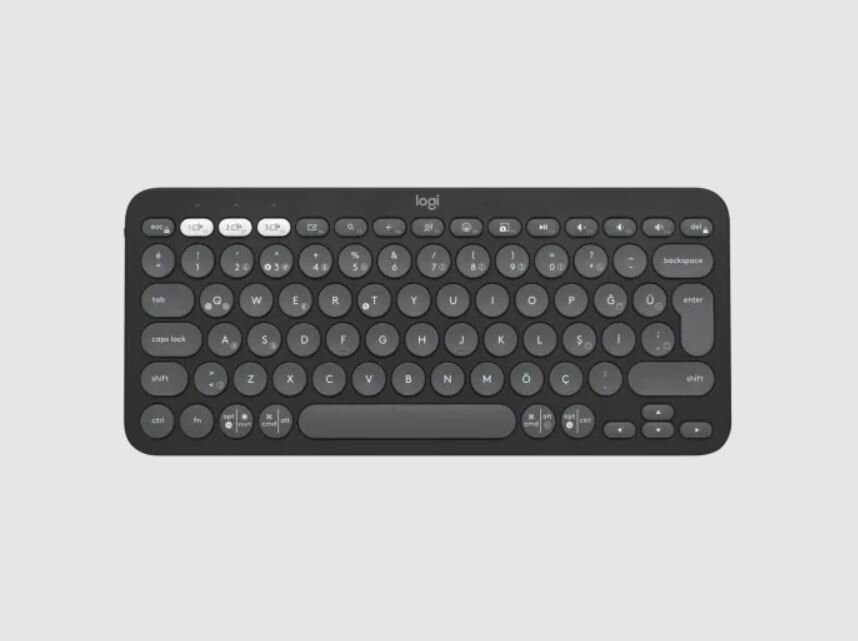 Logitech Pebble Keys 2 K380s Bluetooth Kablosuz Türkçe Q Klavye - Grafit (920-011859)
