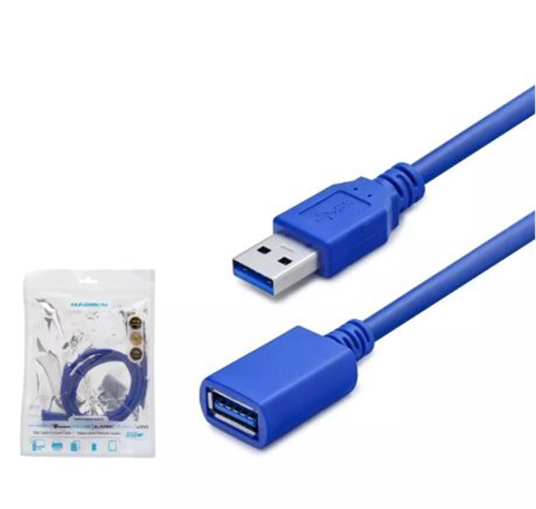 Hadron HDX7539 1 Metre USB 2.0 Erkek - Dişi (A-A) Mavi Uzatma Kablosu