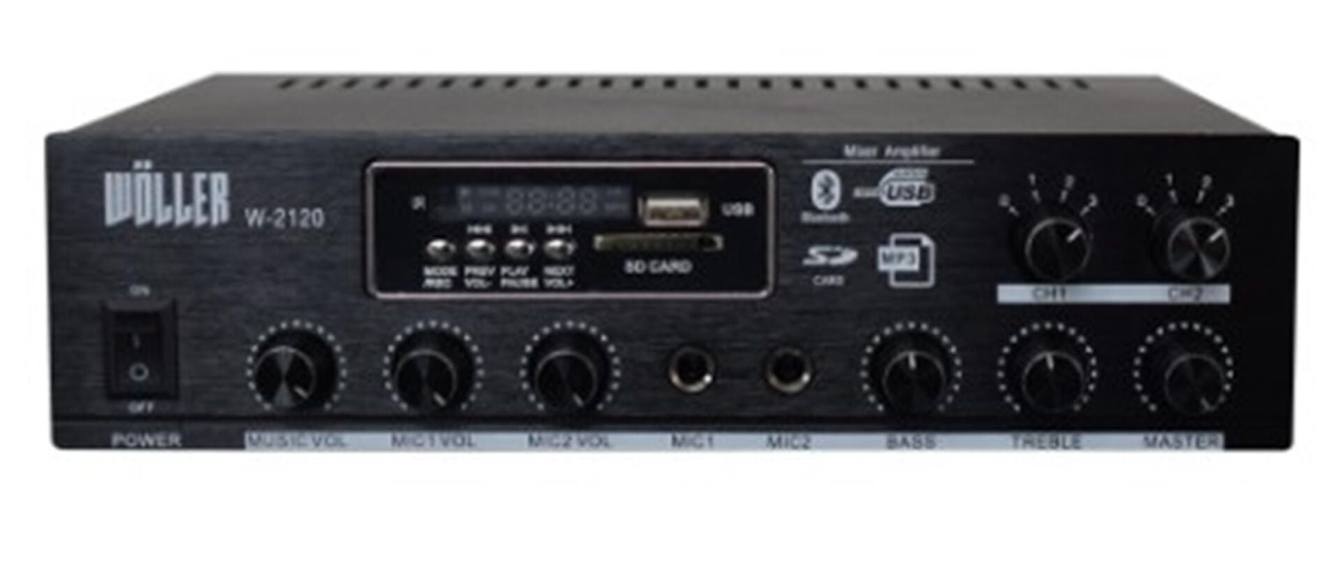 Wöller W-2120 Hat Trafolu 2 Bölge 100W Mikser Amplifikatör