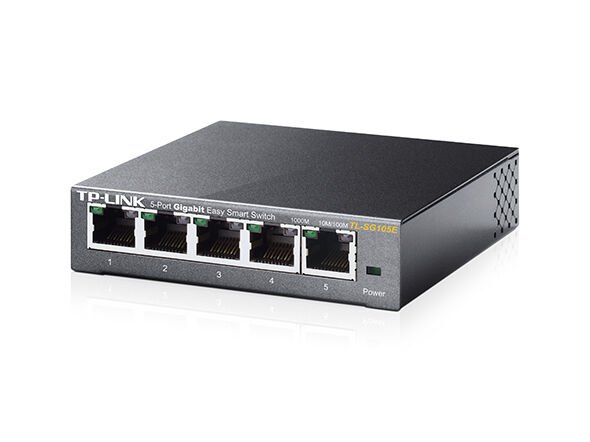 TP-LINK TL-SG105E 5 Port Gigabit 10/100/1000 Mbps Yönetilebilir Switch, Masaüstü ve Küçük Ofis Kullanımı, VLAN ve QoS Destekli