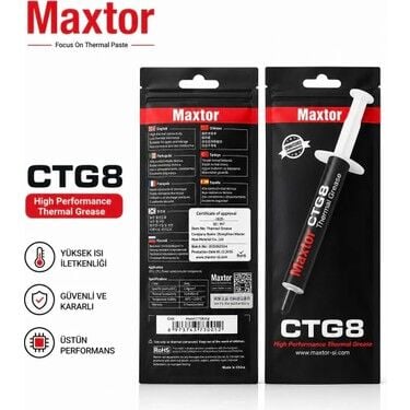 Maxtor Yüksek Performanslı CTG8 12,8W/mK Termal Macun 4g